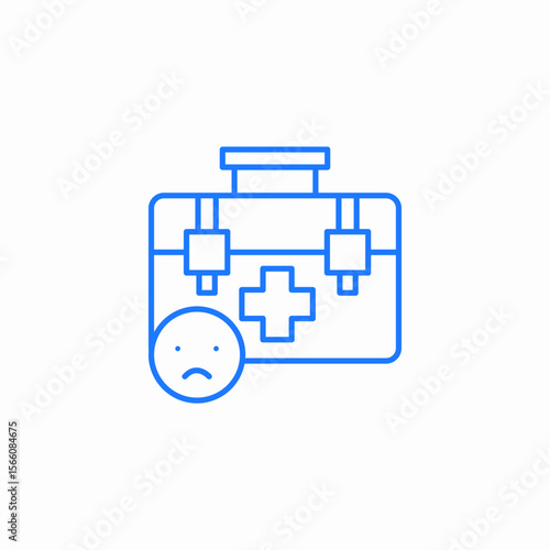 negative first aid icon sign vector