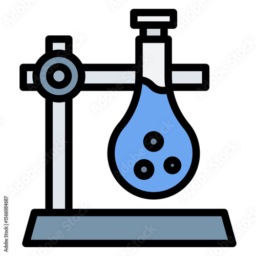 Retort Stand icon vector image. Can be used for Science.