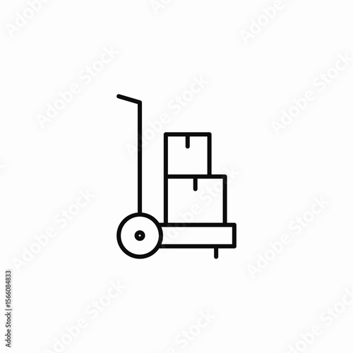 package trolley icon sign vector