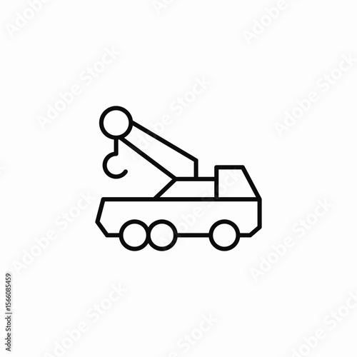 tow truck icon sign vector
