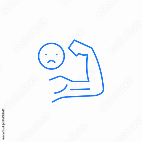 weak muscle icon sign vector