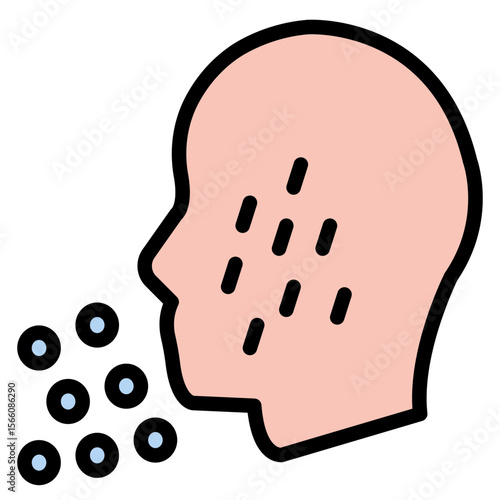 Allergy icon vector image. Can be used for Dermatology.