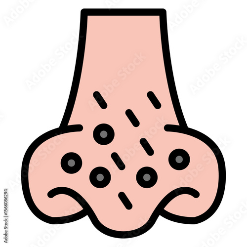Blackhead icon vector image. Can be used for Dermatology.