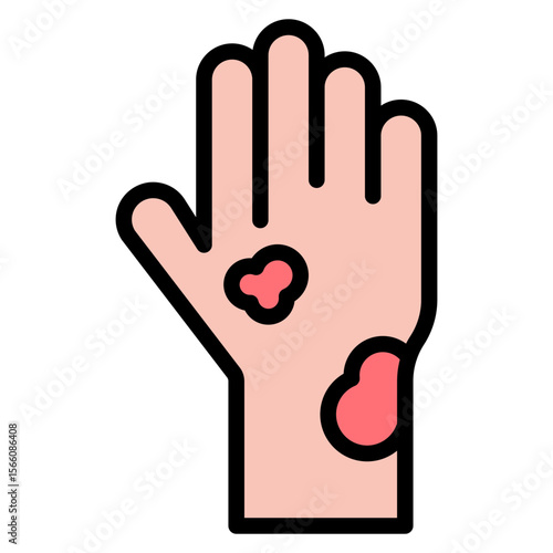 Eczema icon vector image. Can be used for Dermatology.