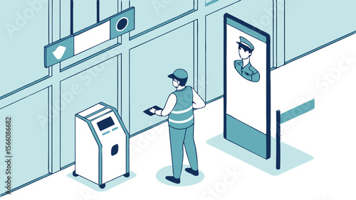 Digital Identity Verification at Public Transportation Security Checkpoint with Staff and Smart Kiosk