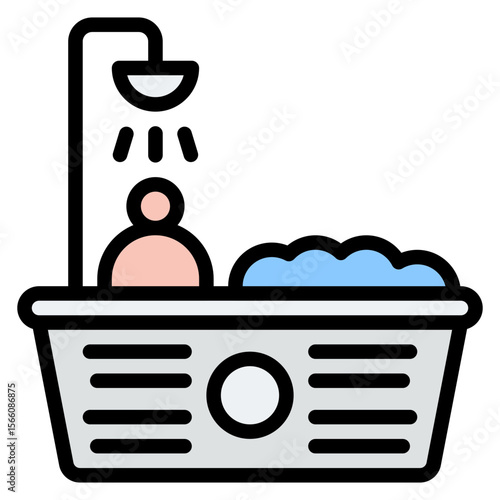 Bathing Assistance icon vector image. Can be used for Home Services.