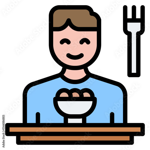 Eating Assistance icon vector image. Can be used for Home Services.
