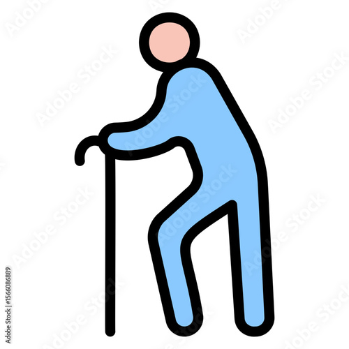 Elderly Man icon vector image. Can be used for Home Services.