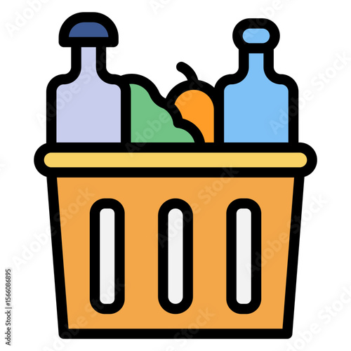 Grocery Shopping icon vector image. Can be used for Home Services.