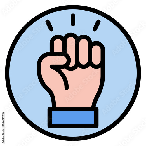 Activism icon vector image. Can be used for Human Rights.