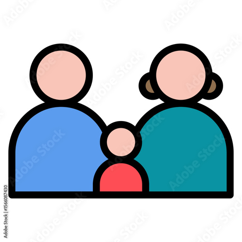 Family icon vector image. Can be used for Human Rights.