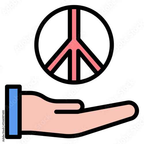 Pacifism icon vector image. Can be used for Human Rights.