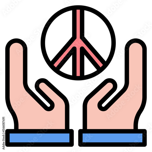 Peace icon vector image. Can be used for Human Rights.