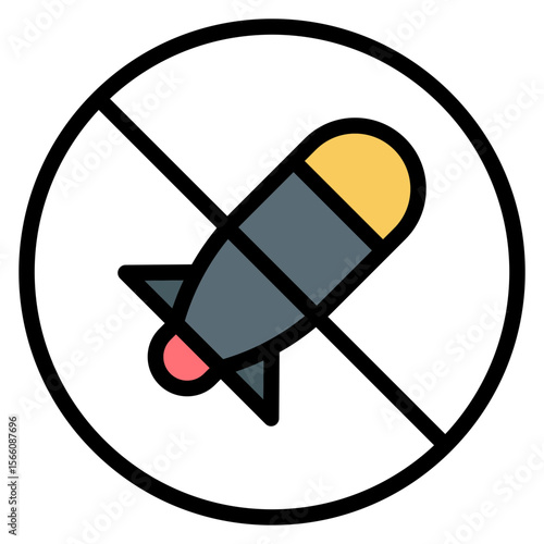 No War icon vector image. Can be used for Human Rights.