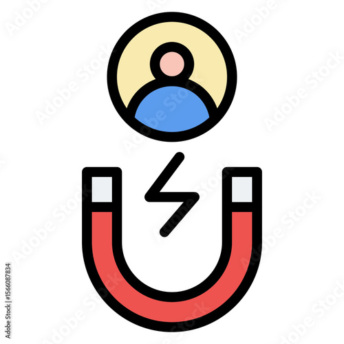 Candidate Attraction icon vector image. Can be used for Human Resource.
