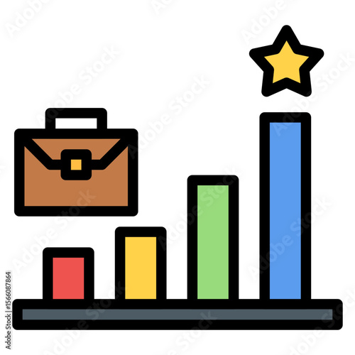 Career Growth icon vector image. Can be used for Human Resource.