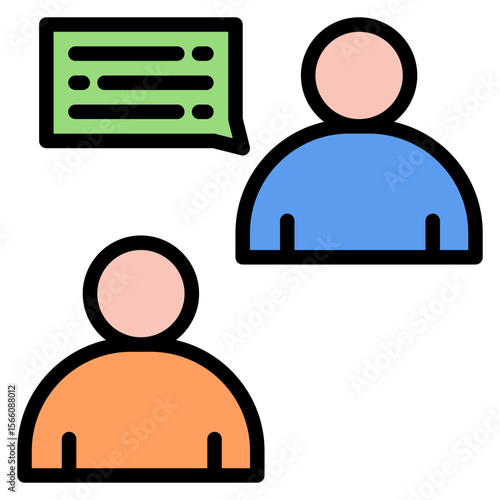 Interview icon vector image. Can be used for Human Resource.