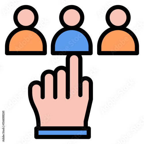 Selection icon vector image. Can be used for Human Resource.