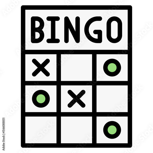 Bingo icon vector image. Can be used for Nursing Home.
