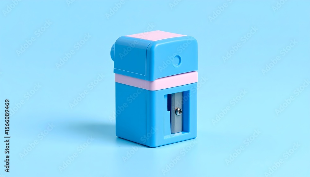 Obraz premium Retro School & Office Supplies – Pastel Isolated Vintage Elements on Light Blue Background 