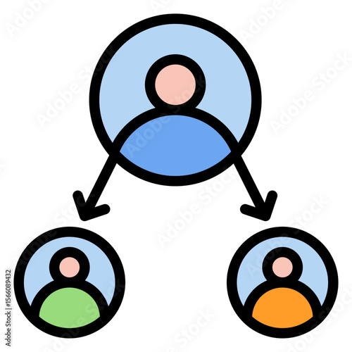 Delegation icon vector image. Can be used for Staff Management.