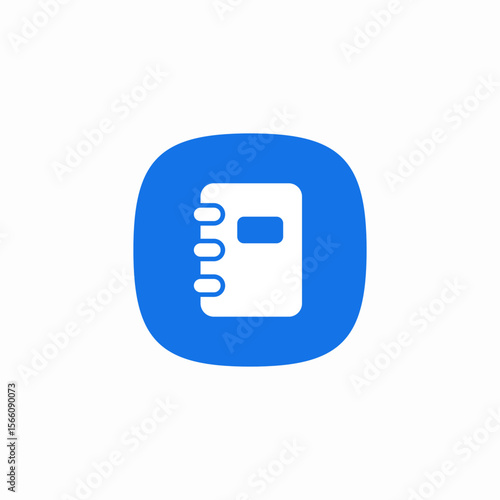 blue notebook icon sign vector