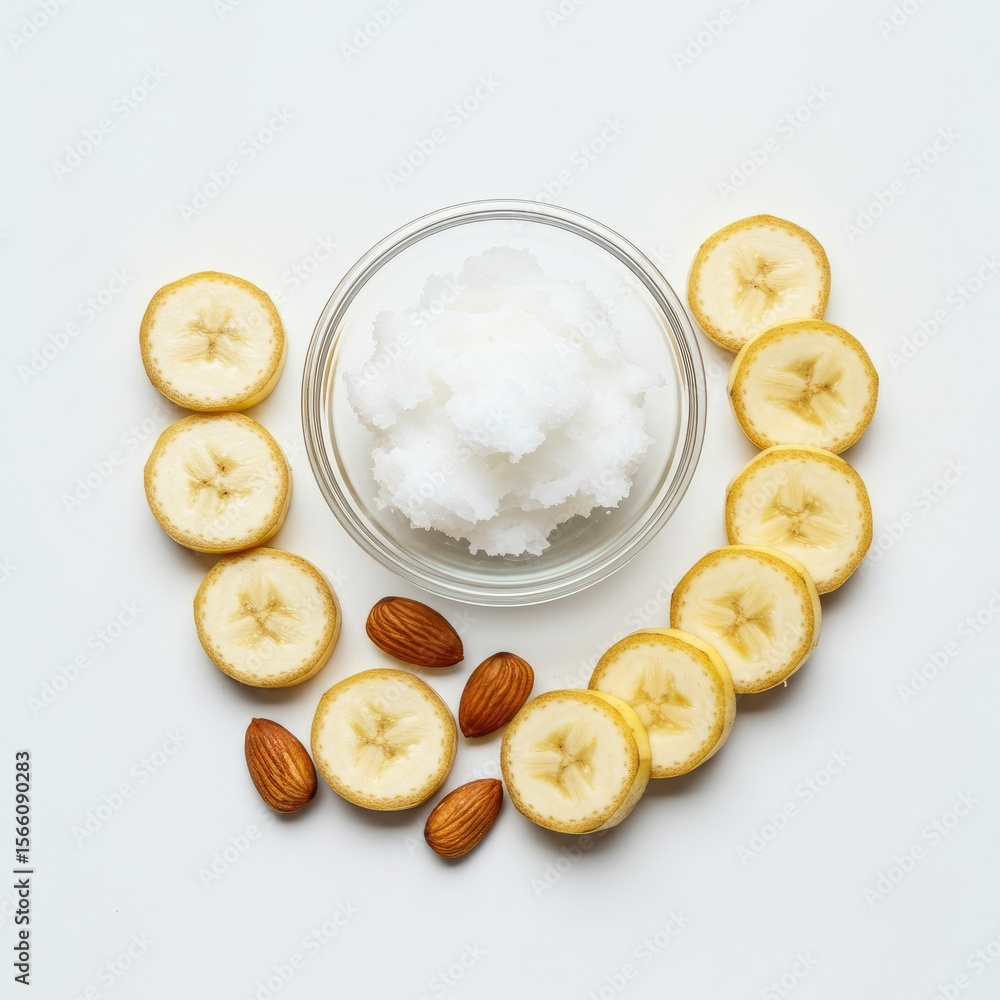 banana and nuts and dried fruits banana and nuts and dried fruits