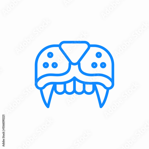 cat teeth icon sign vector