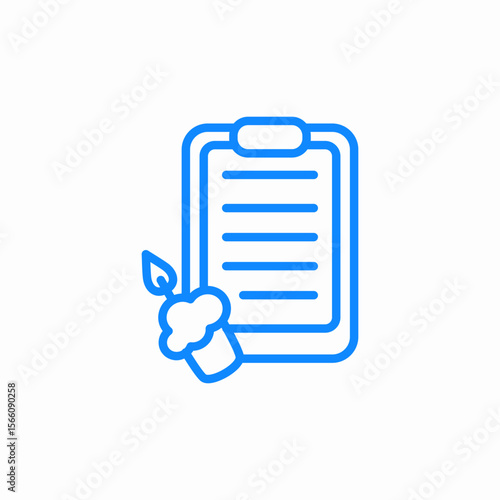clipboard cupcake icon sign vector