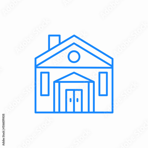 house building icon sign vector