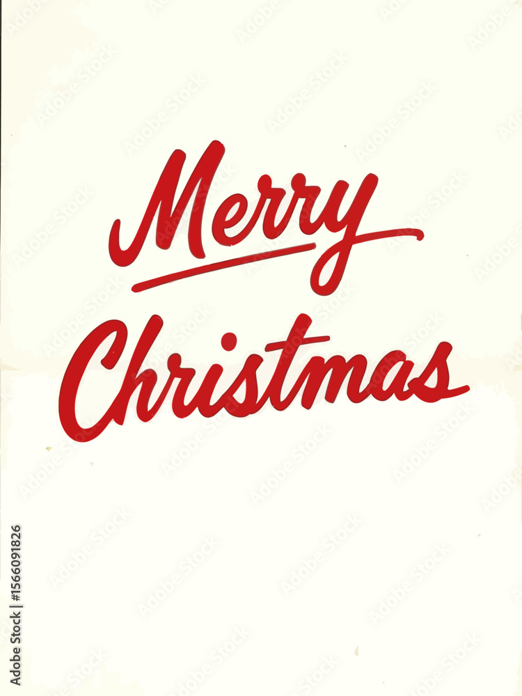 Fototapeta premium xmas Merry on top, elegant script font Christmas below, retro 80s and 90s style