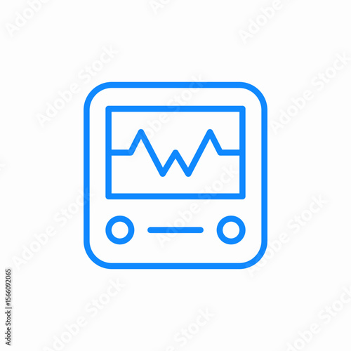 oscilloscope screen icon sign vector