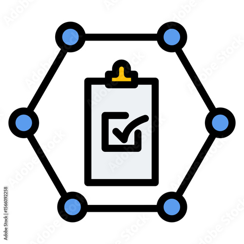 Task Dependency icon vector image. Can be used for Project Assesment.