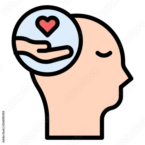 Empathy icon vector image. Can be used for Charity.