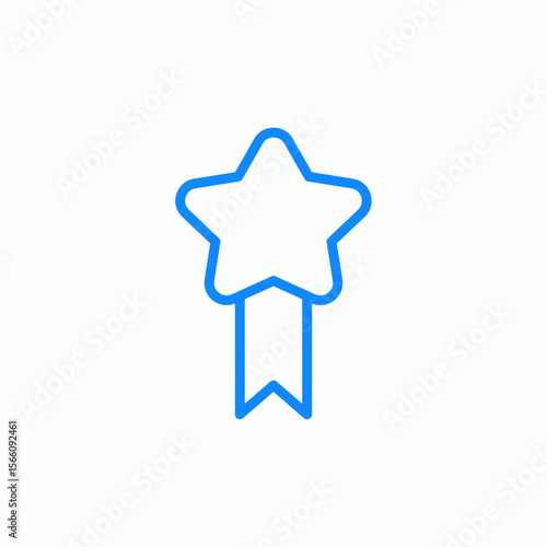 ribbon star icon sign vector