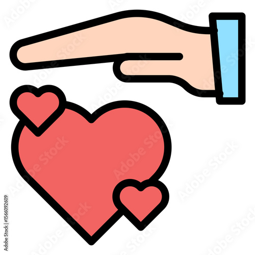 Kindness icon vector image. Can be used for Charity.