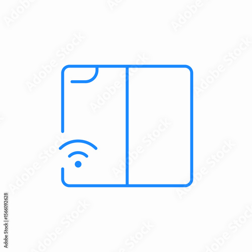 smart fridge icon sign vector