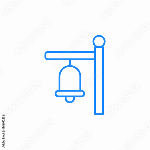 station bell icon sign vector