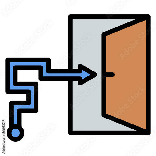 Exit Strategy icon vector image. Can be used for Survey.