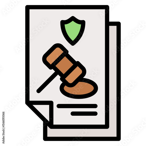Legal Compliance icon vector image. Can be used for Survey.