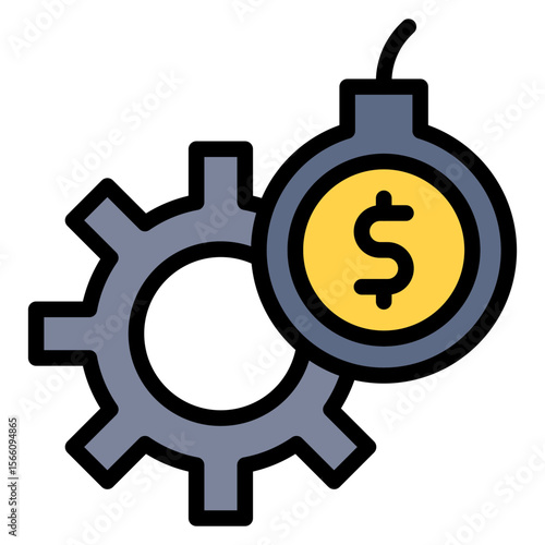 Debt Management icon vector image. Can be used for Loan.