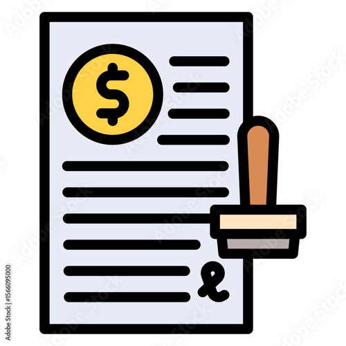 Loan Approval icon vector image. Can be used for Loan.