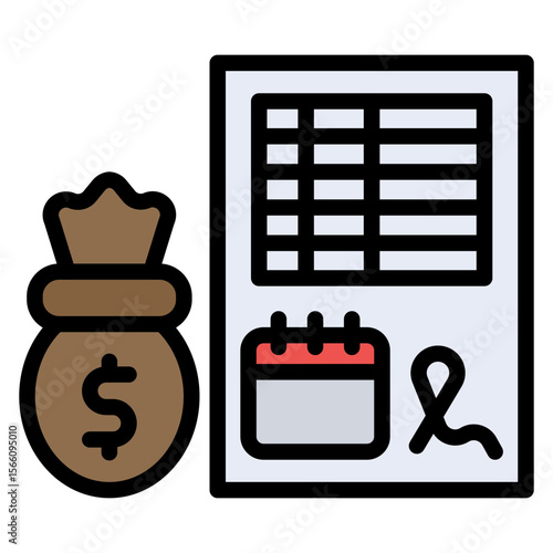 Loan Disbursement icon vector image. Can be used for Loan.