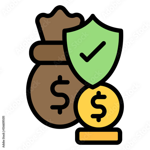 Loan Insurance icon vector image. Can be used for Loan.
