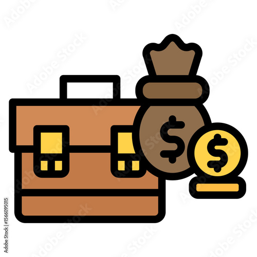 Loan Portfolio icon vector image. Can be used for Loan.