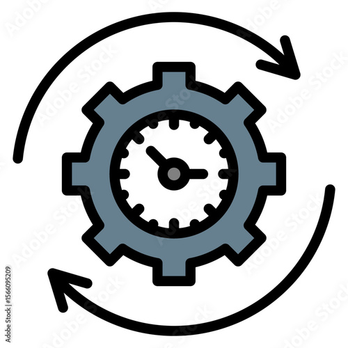 Capacity Utilization icon vector image. Can be used for Operations Management.