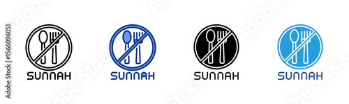 Sunnah Fasting icon sheet multiple style collection