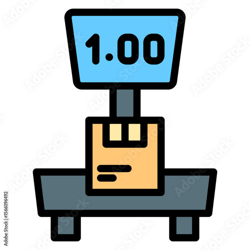 Box Weight icon vector image. Can be used for Order Fulfilment.