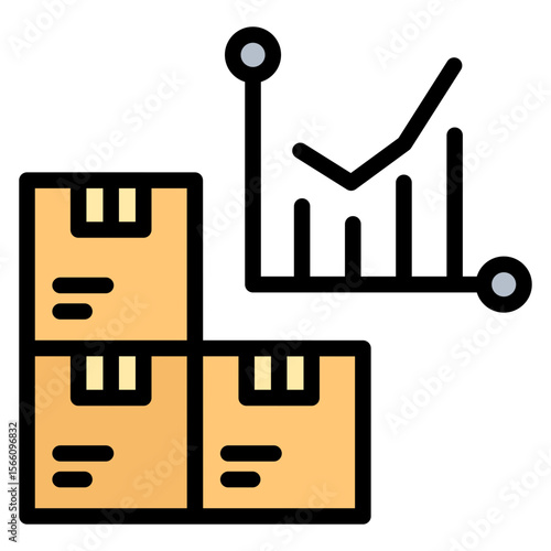 Stock Levels icon vector image. Can be used for Order Fulfilment.