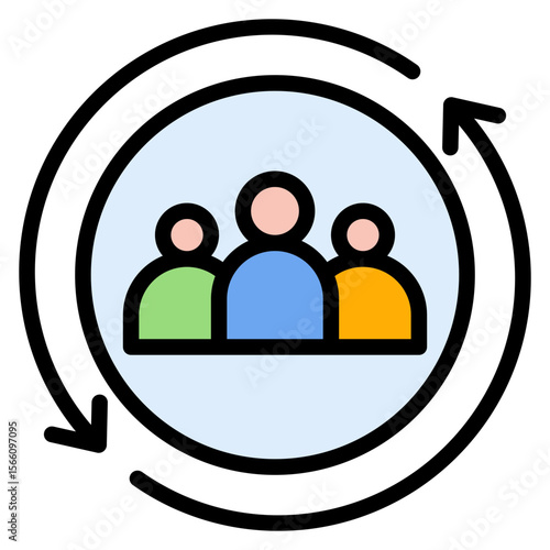 Employee Retention icon vector image. Can be used for Headhunting.